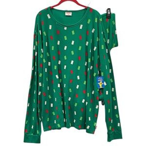 Haribo Gummy Bears Pajama Set XXL Green Long Sleeve Top Pants NEW Holiday Men PJ